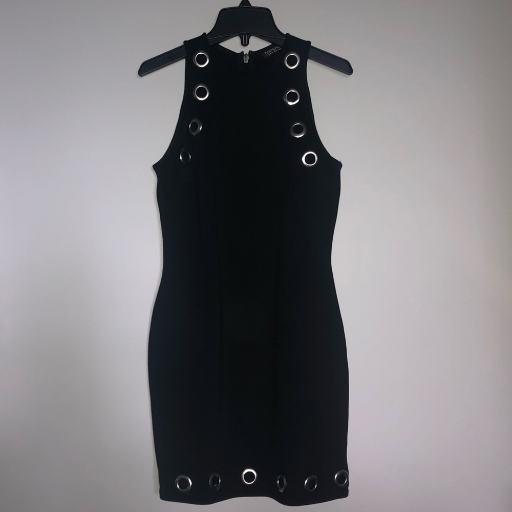 Black Dress with Silver Rings